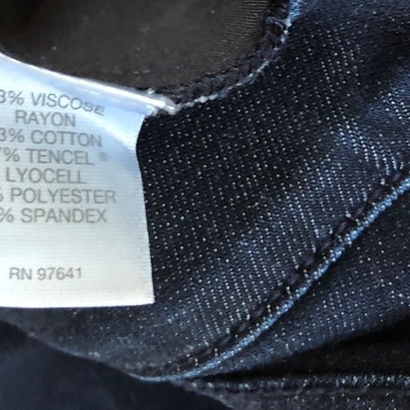 J. Jill Denim Leggings 4P, 5-pocket Dark Stretch Skinny Jeggings mid/low rise - Picture 11 of 12